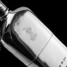 Load image into Gallery viewer, A Rare Victorian Solid Silver Hip Flask with Cup & Chain - Alfred Taylor 1862