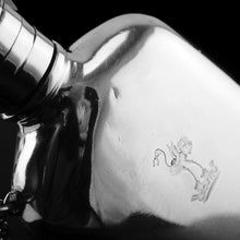 Load image into Gallery viewer, A Rare Victorian Solid Silver Hip Flask with Cup & Chain - Alfred Taylor 1862