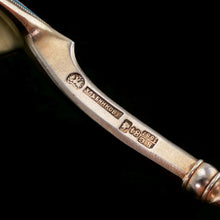 Load image into Gallery viewer, A Large Imperial Russian Solid Silver Enamel Champleve Spoon - Ivan Khlebnikov