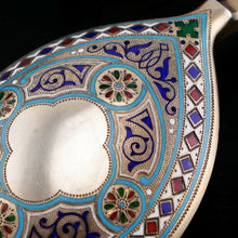 Load image into Gallery viewer, A Large Imperial Russian Solid Silver Enamel Champleve Spoon - Ivan Khlebnikov