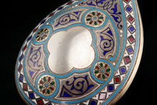 Load image into Gallery viewer, A Large Imperial Russian Solid Silver Enamel Champleve Spoon - Ivan Khlebnikov