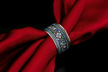 Load image into Gallery viewer, Antique Imperial Russian Solid Silver Cloisonne Enamel Napkin Ring - c1910