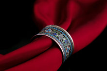 Load image into Gallery viewer, Antique Imperial Russian Solid Silver Cloisonne Enamel Napkin Ring - c1910