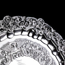 Load image into Gallery viewer, A Magnificent Georgian Sterling Silver Tray/Salver with Military Lieutenant Interest - James Fray 1833 - Artisan Antiques