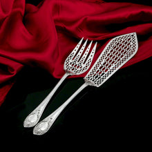 Load image into Gallery viewer, A Rare Victorian Solid Silver Hand-Pierced Fish Server Set - Martin Hall & Co. 1863