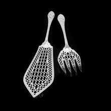 Load image into Gallery viewer, A Rare Victorian Solid Silver Hand-Pierced Fish Server Set - Martin Hall & Co. 1863