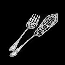 Load image into Gallery viewer, A Rare Victorian Solid Silver Hand-Pierced Fish Server Set - Martin Hall & Co. 1863