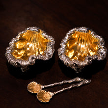 Load image into Gallery viewer, Antique Georgian Solid Silver Salt Spoons Figural Dolphin Handles - Thomas Harper 1806