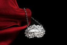 Load image into Gallery viewer, Antique Solid Silver Wine/Whisky Decanter Label with Bacchus & Vine Motifs - Taylor & Perry 1840