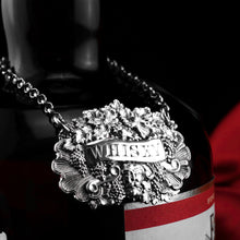 Load image into Gallery viewer, Antique Solid Silver Wine/Whisky Decanter Label with Bacchus & Vine Motifs - Taylor & Perry 1840