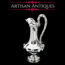 Load image into Gallery viewer, A Splendid Victorian Solid Silver Wine Ewer/Jug with Grape Vines - Benjamin Smith 1846 - Artisan Antiques