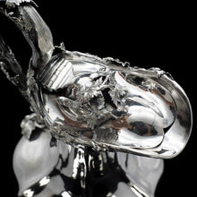 Load image into Gallery viewer, A Splendid Victorian Solid Silver Wine Ewer/Jug with Grape Vines - Benjamin Smith 1846 - Artisan Antiques