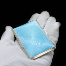 Load image into Gallery viewer, Solid Silver Guilloché Enamel Cigarette Case - F B Reynolds 1926 - Artisan Antiques