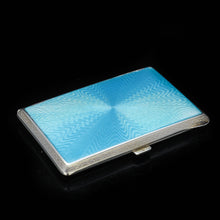 Load image into Gallery viewer, Solid Silver Guilloché Enamel Cigarette Case - F B Reynolds 1926 - Artisan Antiques