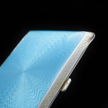 Load image into Gallery viewer, Solid Silver Guilloché Enamel Cigarette Case - F B Reynolds 1926 - Artisan Antiques