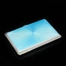 Load image into Gallery viewer, Solid Silver Guilloché Enamel Cigarette Case - F B Reynolds 1926 - Artisan Antiques