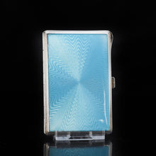 Load image into Gallery viewer, Solid Silver Guilloché Enamel Cigarette Case - F B Reynolds 1926 - Artisan Antiques
