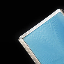 Load image into Gallery viewer, Solid Silver Guilloché Enamel Cigarette Case - F B Reynolds 1926 - Artisan Antiques