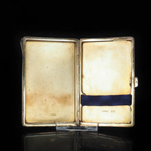 Load image into Gallery viewer, Solid Silver Guilloché Enamel Cigarette Case - F B Reynolds 1926 - Artisan Antiques