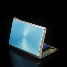 Load image into Gallery viewer, Solid Silver Guilloché Enamel Cigarette Case - F B Reynolds 1926 - Artisan Antiques