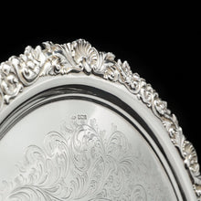 Load image into Gallery viewer, A Large Solid Silver Salver Edwardian - William Mammatt & Son 1902 - Artisan Antiques