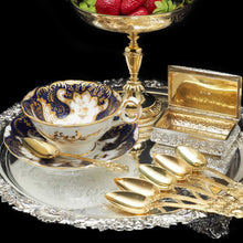 Load image into Gallery viewer, A Large Solid Silver Salver Edwardian - William Mammatt & Son 1902 - Artisan Antiques