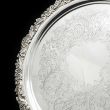 Load image into Gallery viewer, A Large Solid Silver Salver Edwardian - William Mammatt & Son 1902 - Artisan Antiques
