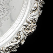 Load image into Gallery viewer, A Large Solid Silver Salver Edwardian - William Mammatt & Son 1902 - Artisan Antiques