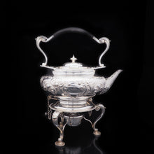 Load image into Gallery viewer, Antique Solid Silver Kettle with Ornate Chased Motifs - Elkington & Co. 1904 - Artisan Antiques