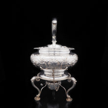 Load image into Gallery viewer, Antique Solid Silver Kettle with Ornate Chased Motifs - Elkington & Co. 1904 - Artisan Antiques