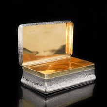 Load image into Gallery viewer, RESERVED - A Huge Solid Silver Table Snuff Box Victorian - Thomas Johnson 1869 - Artisan Antiques