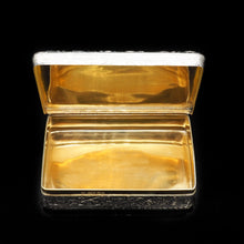 Load image into Gallery viewer, RESERVED - A Huge Solid Silver Table Snuff Box Victorian - Thomas Johnson 1869 - Artisan Antiques