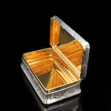 Load image into Gallery viewer, RESERVED - A Huge Solid Silver Table Snuff Box Victorian - Thomas Johnson 1869 - Artisan Antiques