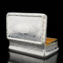 Load image into Gallery viewer, RESERVED - A Huge Solid Silver Table Snuff Box Victorian - Thomas Johnson 1869 - Artisan Antiques