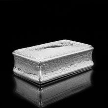 Load image into Gallery viewer, RESERVED - A Huge Solid Silver Table Snuff Box Victorian - Thomas Johnson 1869 - Artisan Antiques