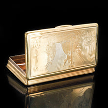 Load image into Gallery viewer, Fine Engraved French Silver Gilt Snuff Box - c.1850 - Artisan Antiques