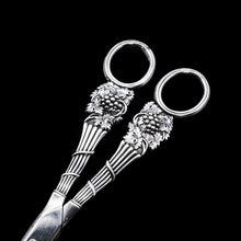 Load image into Gallery viewer, Georgian Solid Silver Grape Scissors - William Eley & William Fearn 1816 - Artisan Antiques