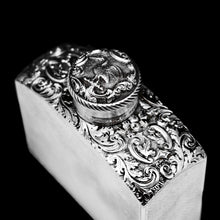 Load image into Gallery viewer, A Georgian Solid Silver Engraved & Engine Turned Hip Flask - Archibald Douglas 1835 - Artisan Antiques