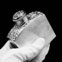 Load image into Gallery viewer, A Georgian Solid Silver Engraved & Engine Turned Hip Flask - Archibald Douglas 1835 - Artisan Antiques
