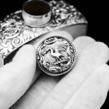 Load image into Gallery viewer, A Georgian Solid Silver Engraved & Engine Turned Hip Flask - Archibald Douglas 1835 - Artisan Antiques