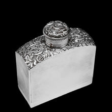 Load image into Gallery viewer, A Georgian Solid Silver Engraved & Engine Turned Hip Flask - Archibald Douglas 1835 - Artisan Antiques
