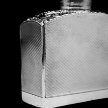 Load image into Gallery viewer, A Georgian Solid Silver Engraved & Engine Turned Hip Flask - Archibald Douglas 1835 - Artisan Antiques