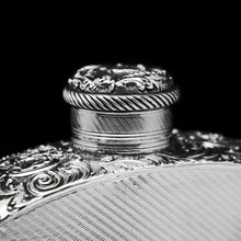 Load image into Gallery viewer, A Georgian Solid Silver Engraved & Engine Turned Hip Flask - Archibald Douglas 1835 - Artisan Antiques