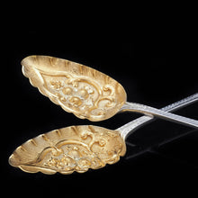 Load image into Gallery viewer, A Pair of Georgian Silver Berry Spoons - Peter & Ann Bateman 1796 - Artisan Antiques