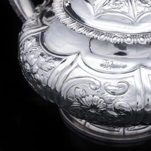 Load image into Gallery viewer, Georgian Solid Silver 3-Piece Chased Tea Set Chinoiserie Interest - Robert Peppin 1824 - Artisan Antiques