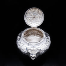 Load image into Gallery viewer, Georgian Solid Silver 3-Piece Chased Tea Set Chinoiserie Interest - Robert Peppin 1824 - Artisan Antiques