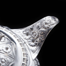 Load image into Gallery viewer, Georgian Solid Silver 3-Piece Chased Tea Set Chinoiserie Interest - Robert Peppin 1824 - Artisan Antiques