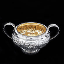 Load image into Gallery viewer, Georgian Solid Silver 3-Piece Chased Tea Set Chinoiserie Interest - Robert Peppin 1824 - Artisan Antiques