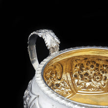 Load image into Gallery viewer, Georgian Solid Silver 3-Piece Chased Tea Set Chinoiserie Interest - Robert Peppin 1824 - Artisan Antiques