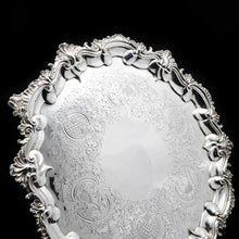 Load image into Gallery viewer, A Very Large Georgian Solid Silver Salver Tray by John Israel 1801 - Artisan Antiques